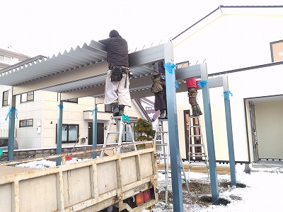 カーポート設置（旭川近郊の工務店ならミヤザキホーム）