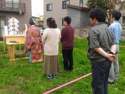 解体&地鎮祭（旭川近郊の工務店ならミヤザキホーム）