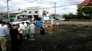 末広のお家の地鎮祭(旭川近郊の工務店ならミヤザキホーム）