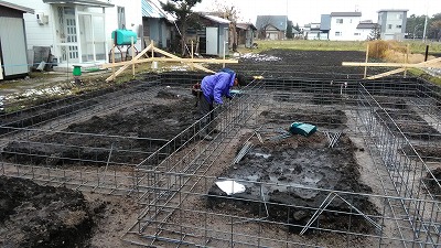 基礎鉄筋（旭川近郊の工務店ならミヤザキホーム）