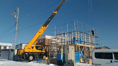 建て方③（旭川近郊の工務店ならミヤザキホーム）