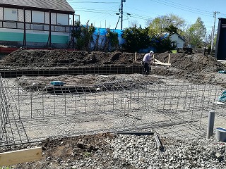 基礎鉄筋工事(旭川近郊の工務店ならミヤザキホーム）