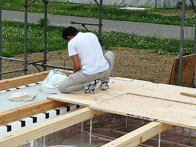 ネタレス（床下地）合板（旭川近郊の工務店ならミヤザキホーム）