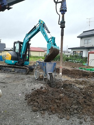 地盤改良工事（旭川近郊の工務店ならミヤザキホーム）