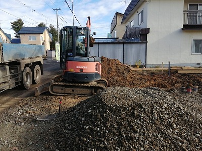 根堀り工事２日目（旭川近郊の工務店ならミヤザキホーム）