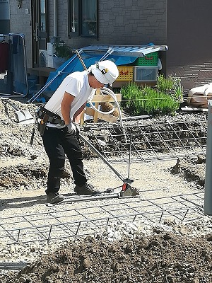 鉄筋組み（旭川近郊の工務店ならミヤザキホーム）